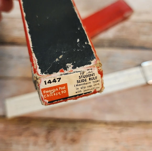 Vintage 1970s 10" Fredrick Post Manheim Logarithmic Student Slide Ruler - Picture 9 of 10